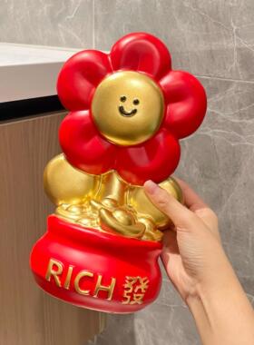 有钱花摆件客厅轻奢高档高级感小众客厅桌面氛围布置乔迁新年装饰