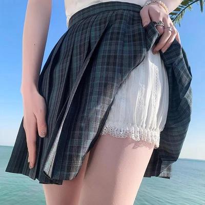 南瓜裤安全裤女防走光夏季薄款白色纯棉宽松保险打底短裤灯笼裤JK