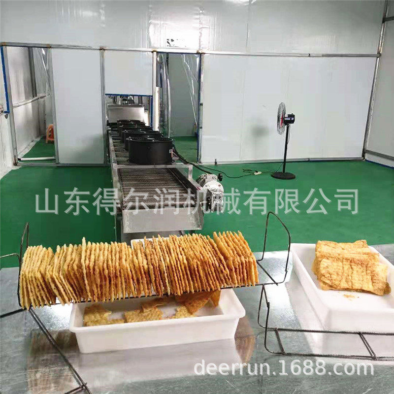 全自动薄脆生产线 每小时300片薄脆油炸机配置 夫妻2人操作即可
