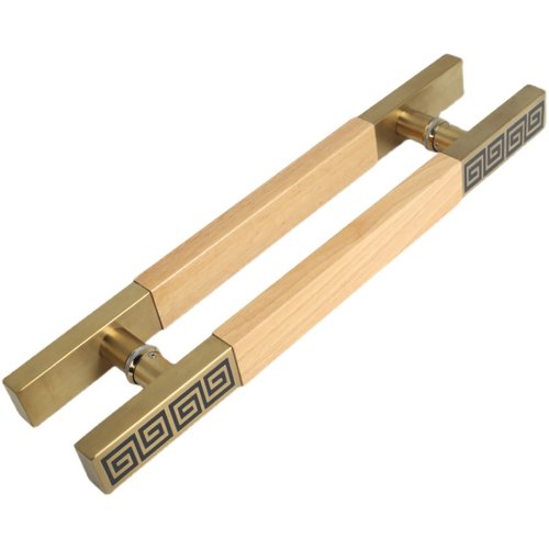 极速中式门把手仿古不锈钢玻璃A大门拉手回纹金色别墅酒店包间祥