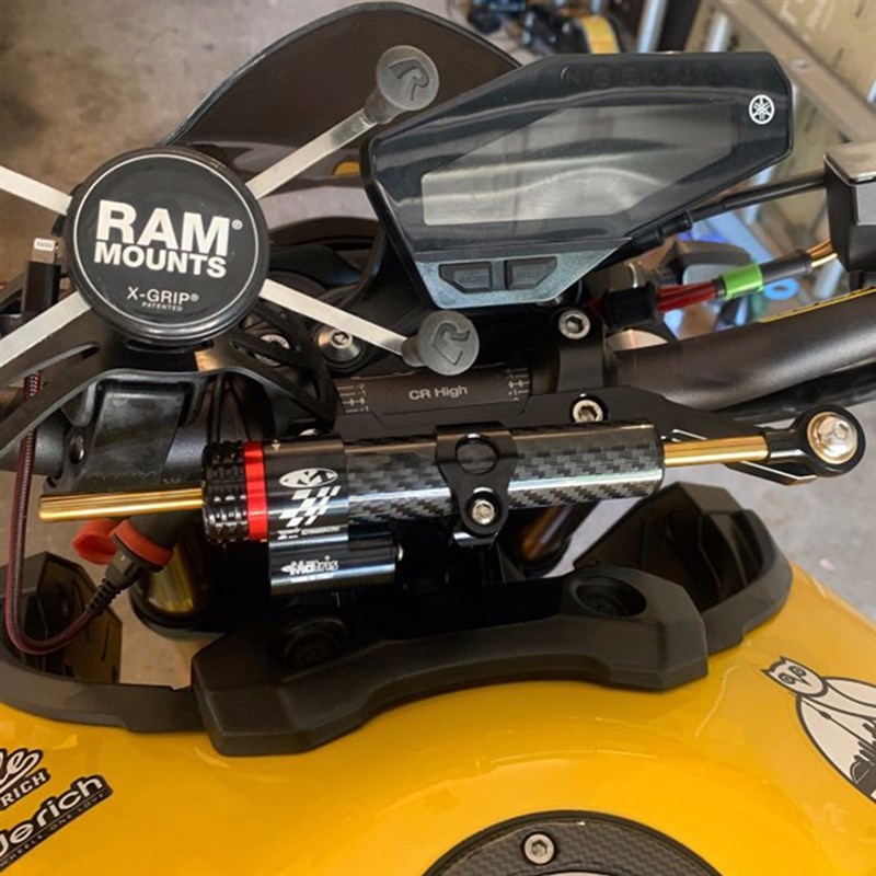 极速适用摩托车改装碳纤维加长钛尺方向J阻尼器可调阻尼杆川崎本