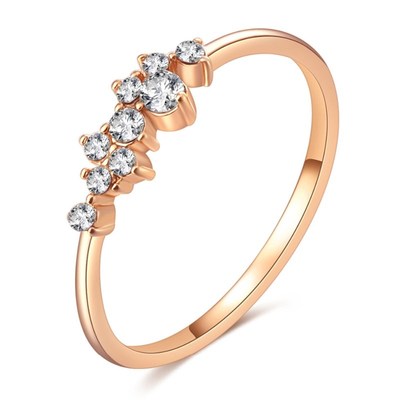 极速Stylish Fashion Women Ring Finger JewelNry Rose Gold /Sl