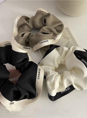 极速Korean Style Hair Rope VinAtage Elegant Solid Color Hair