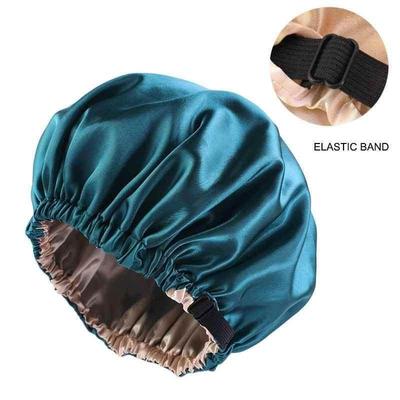 极速Wholcesale Silky Satin Bonnet Hair Cap Double Layer Slee
