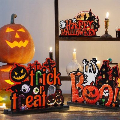 极速Halloween wooden ornamvents horror atmosphere layout Hal