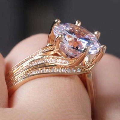 极速White Zircon nRing Romantic Love Engagement Rings for Wo