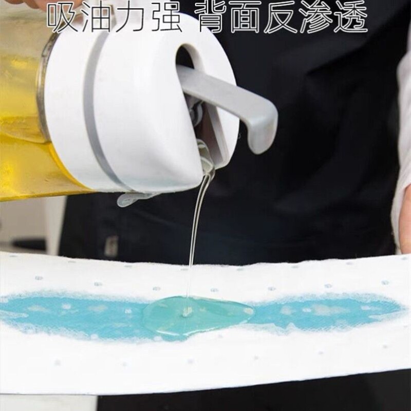 极速油烟a机槽吸油棉条厨房用贴纸抽油烟机专用隔离垫毛毡接油盒