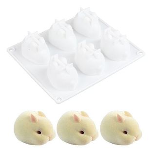 极速Silicone 3D Bunny Rabbit Mold CakeI Decorating Mould for