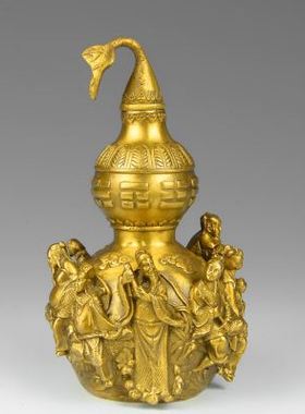 极速纯铜葫芦摆件大号八仙葫芦家居客厅玄关招财工艺W品创意装饰