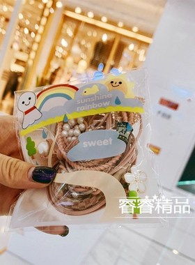 极速8pcs Heead rope hair tie elastic hair rope rubber band s