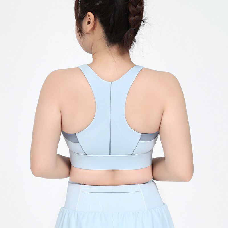新品前拉链运动内衣女大码高强度防震跑步瑜伽背心Q胖mm健身文胸2