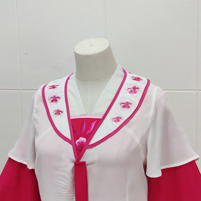 新品戏剧戏服古装越剧黄梅戏锡剧歌仔戏舞L台团体表演服长水袖花