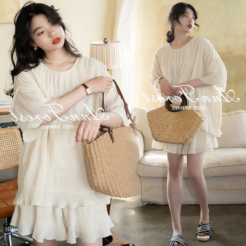 新品孕妇夏装套装2025新款夏季薄款时尚洋气时Q髦短袖上衣小个子