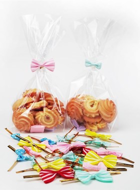 极速50Pbcs Bow Tie Packaging Gold Thread Bow Knot Binding Ca