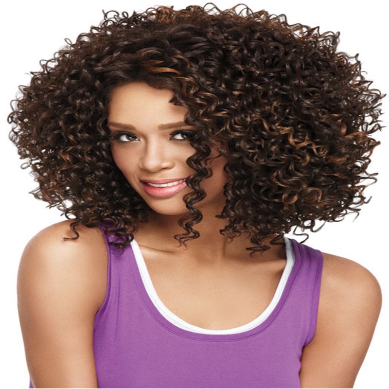 极速Short curlky explosive head wig in Europe and America