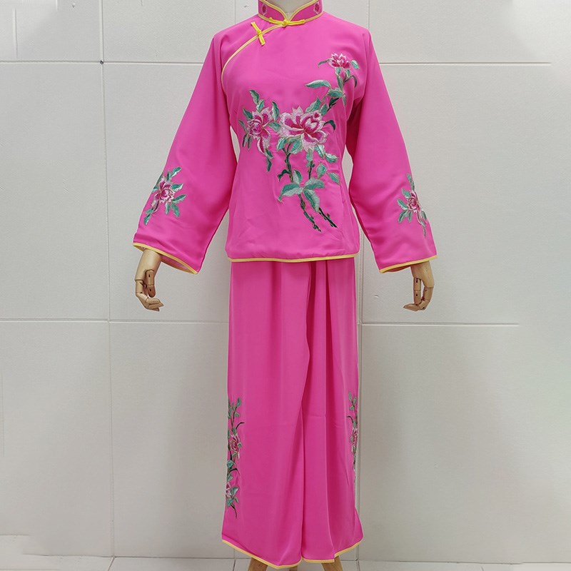 新品九斤姑娘戏i剧戏服古装越剧黄梅戏演出服折子戏丫鬟花旦坎肩