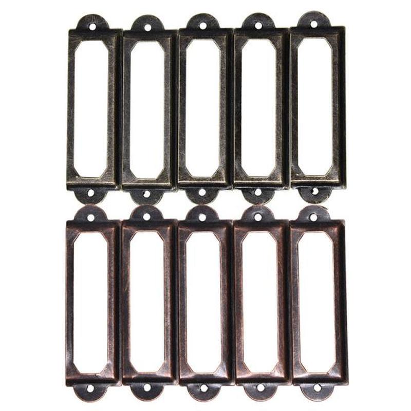 极速10Pcs Antiquem Brass Metal Label Pull Frame Handle File