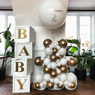 EBaby Bir White 1st Decor Shower Box Letter Gold 30CM 极速27