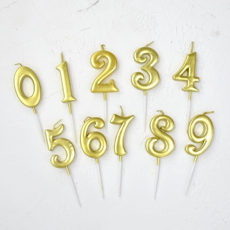 极速10a0个金色网红数字蜡烛过生日蛋糕用盒装甜品台派对求婚蜡烛