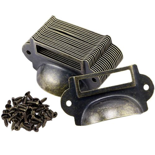 极速20PCS Ffile Name Card File Cabinet Handles Label Holder