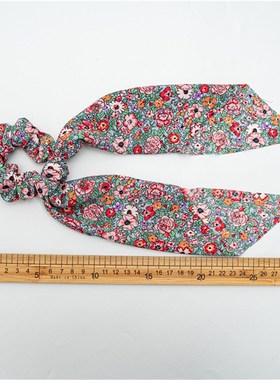 极速Fashion Leopard Print Bow SAatin Long Ribbon tail Scarf