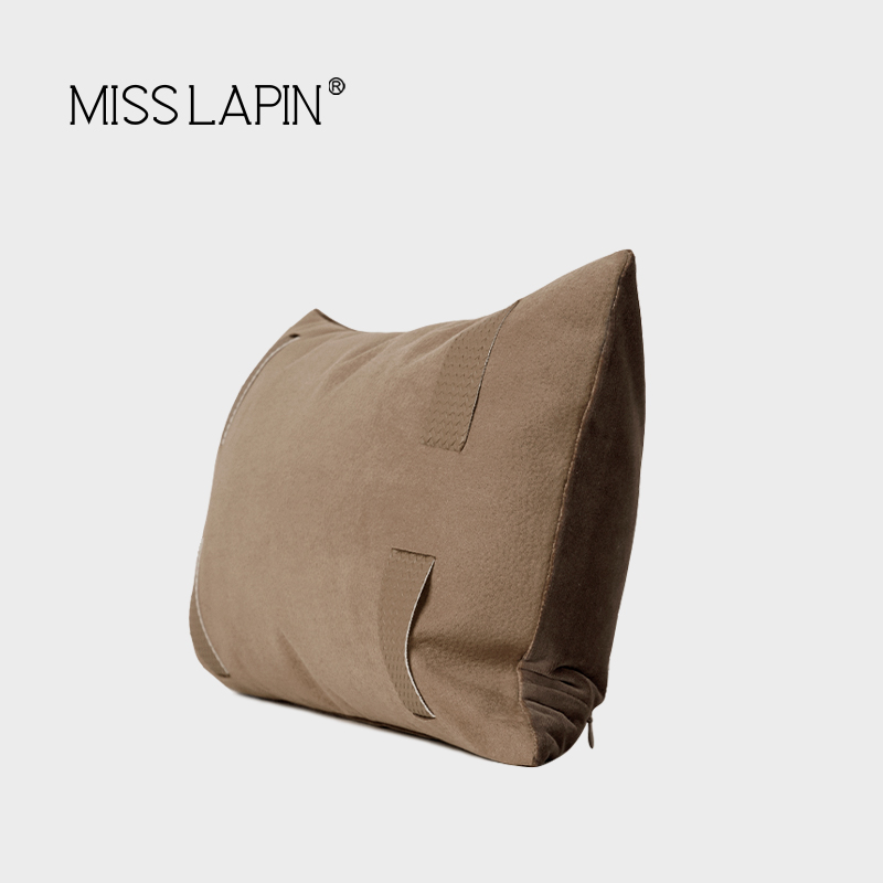 极速澜品现代简约浅咖色编织腰枕轻奢客厅M沙发样板间卧室软装靠