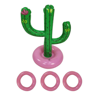 极速Inflatable Cactus and Twhree Throwing Rings Set Outdoor