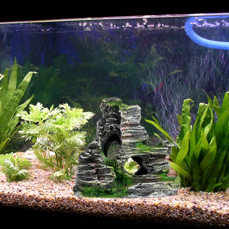 极速Resin Homie Aquarium Rock Cave Fish Tank Decorations Orn
