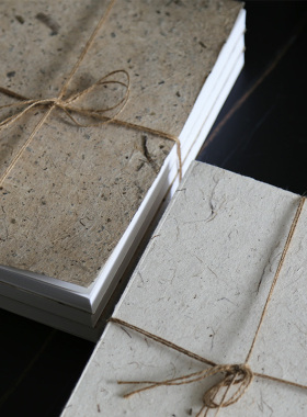 极速新中式c侘寂风米黄裸背书麻绳书捆售楼处样板房书房软装饰品