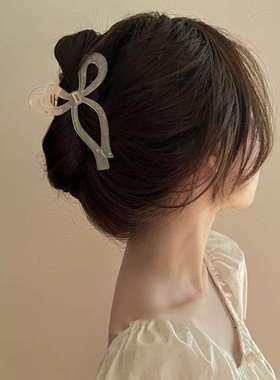 极速Temperament High Horsetail BHair Artifact Bow Grab Clip