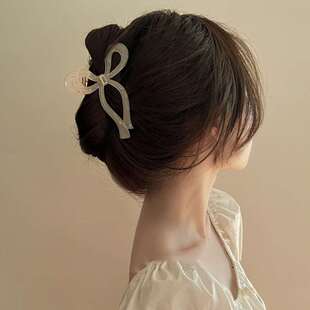 BHair Horsetail High Clip Bow Grab Artifact 极速Temperament