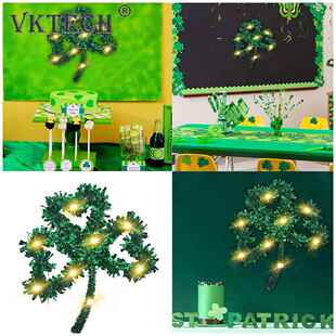 极速St Patricks Day Shamrock WreCath Irish Door Window Penda