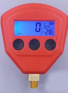 数显加氟表 数字压力显示表头高压量程-0.1~5MPA径向NPT 1/8 红色