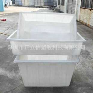 大号加厚PE塑料周转箱可带盖长方形蓝色塑料胶箱工业物料中转箱