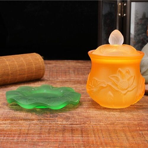 极速大小a号供水杯佛具用品佛前供水杯家用大悲水水晶玻璃莲花供