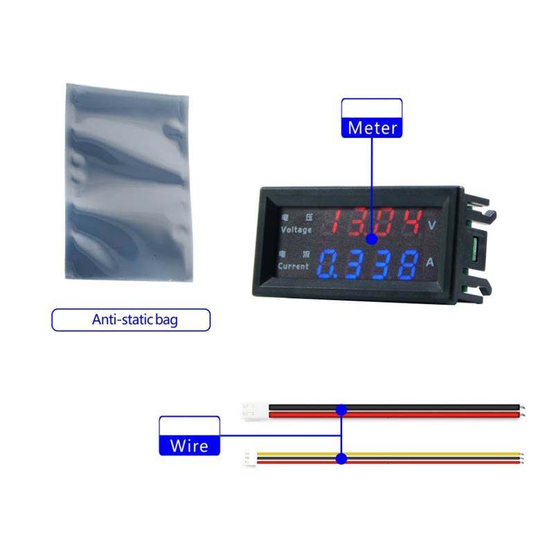 极速High Precision DpC 100V 200V 10A Voltmeter Ammeter Digit