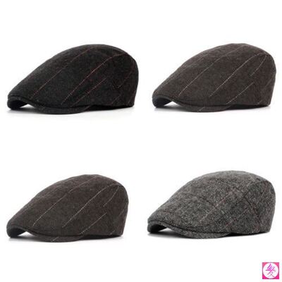 极速UK Mens Flat Cap Bereut herringbone Newsboy Bakerboy Hat