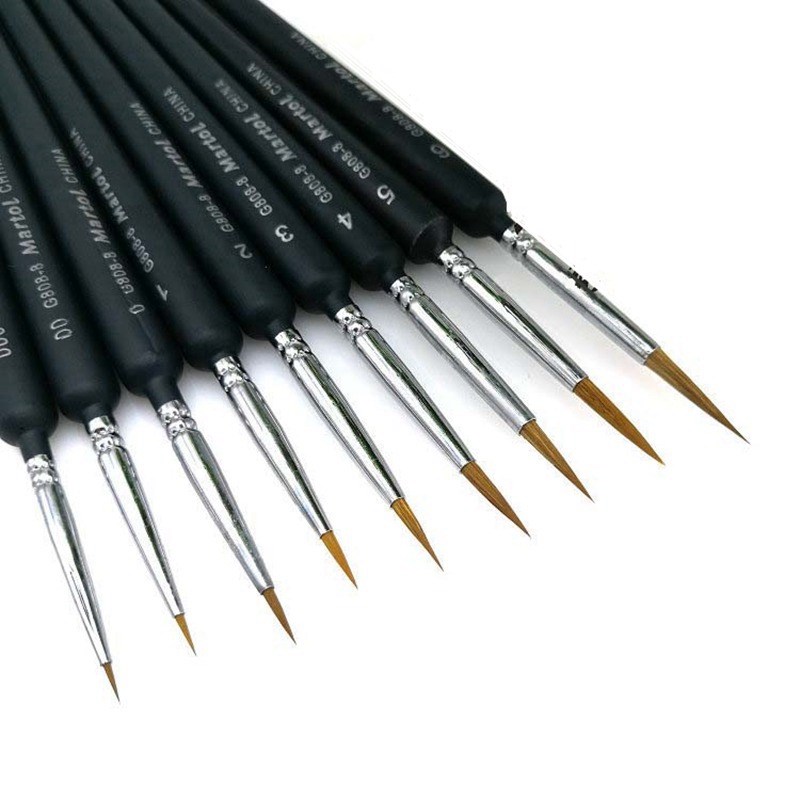 极速3/4/5pcs Different Suize Weasel Hair Fine Hook Line Pen