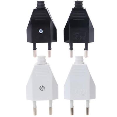 极速2 Pcs German Type rEuropean 2 Pin Plugs Network Cables 2