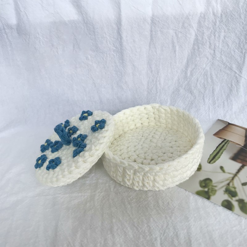 极速ins风小清新l简约甜美毛线编织diy首饰收纳盒女手工diy材料包