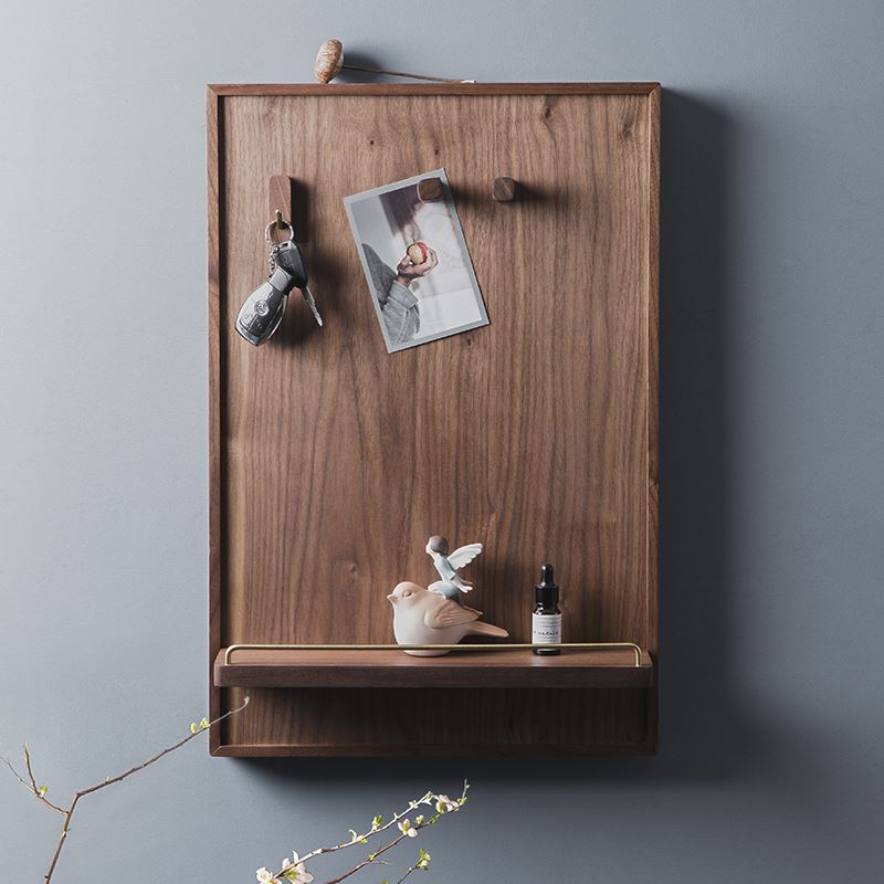 极速促电表箱遮挡箱装饰画电闸盒黑E胡桃木弱电箱多媒体箱装饰盒