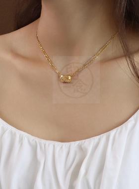 极速。Ins jewelryl chocker double x texture batch pattern sp