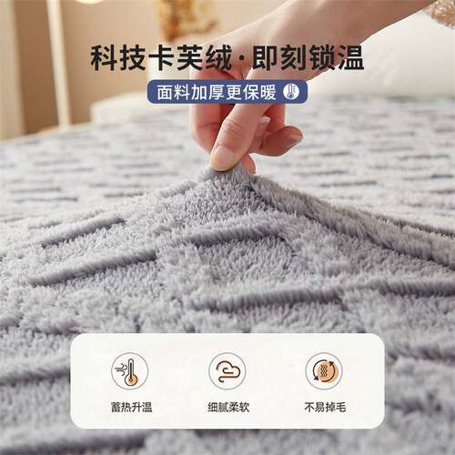 新品羊羔绒c乳胶床垫软垫冬季榻榻米垫子加厚垫褥家用单人冬天保