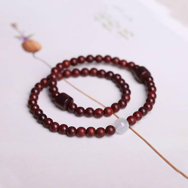 极速彩陌正宗小叶紫檀手串女佛珠念珠木质手錬文玩木X把件男女款