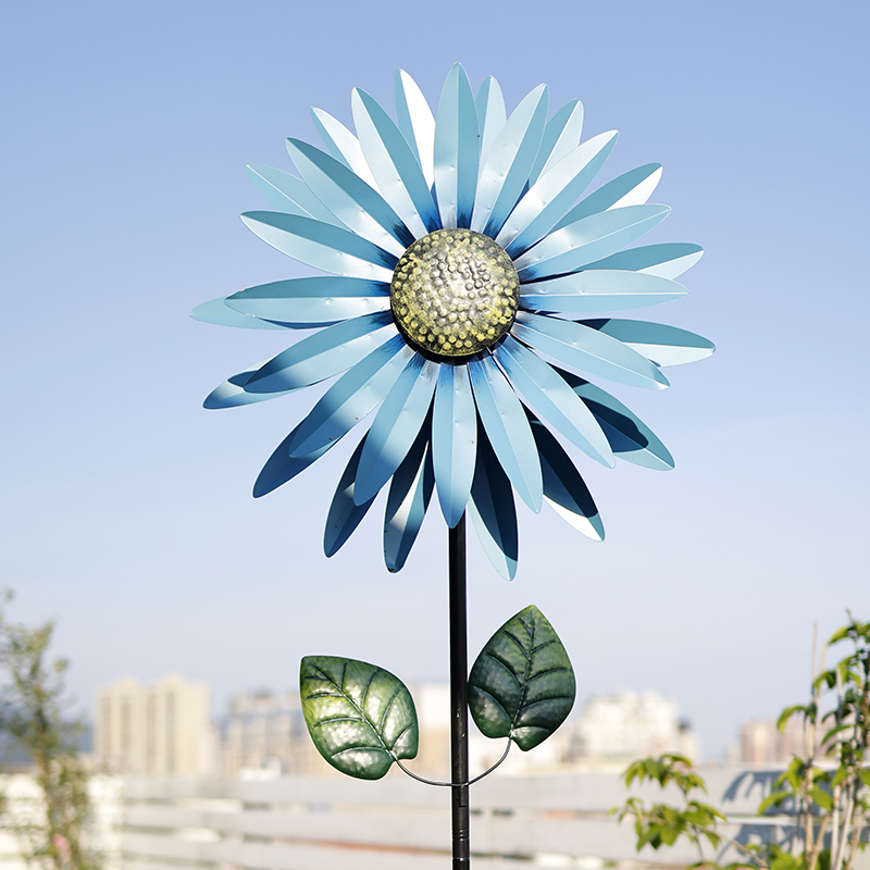 极速北欧风铁艺风车户外花园装饰旋转庭H院别墅幼儿园创意造景摆