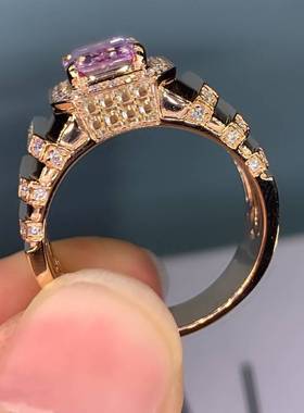 极速Huitan Aesthetic Pinku Cubic Zirconia Engagement Ring fo