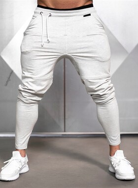 极速Solid Black Jogger Pants Gyms Sweatpants Mens CaXsual Co