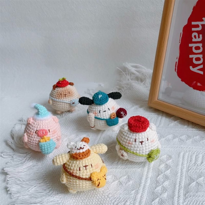 极速布丁b狗玩偶包挂件钥匙扣毛线手工编织diy材料包钩针钩织送礼