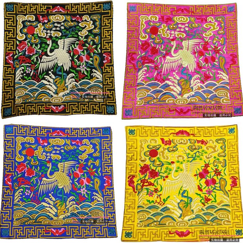 极速清朝一品文官 仙鹤 补子绣片 工艺礼品官服刺绣绣片Z T恤衣服