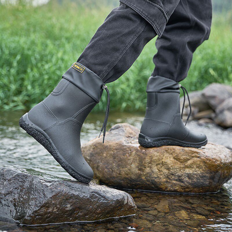 新品新品雨鞋男h款2026新款防水防滑水鞋中筒工作劳保工作胶鞋雨